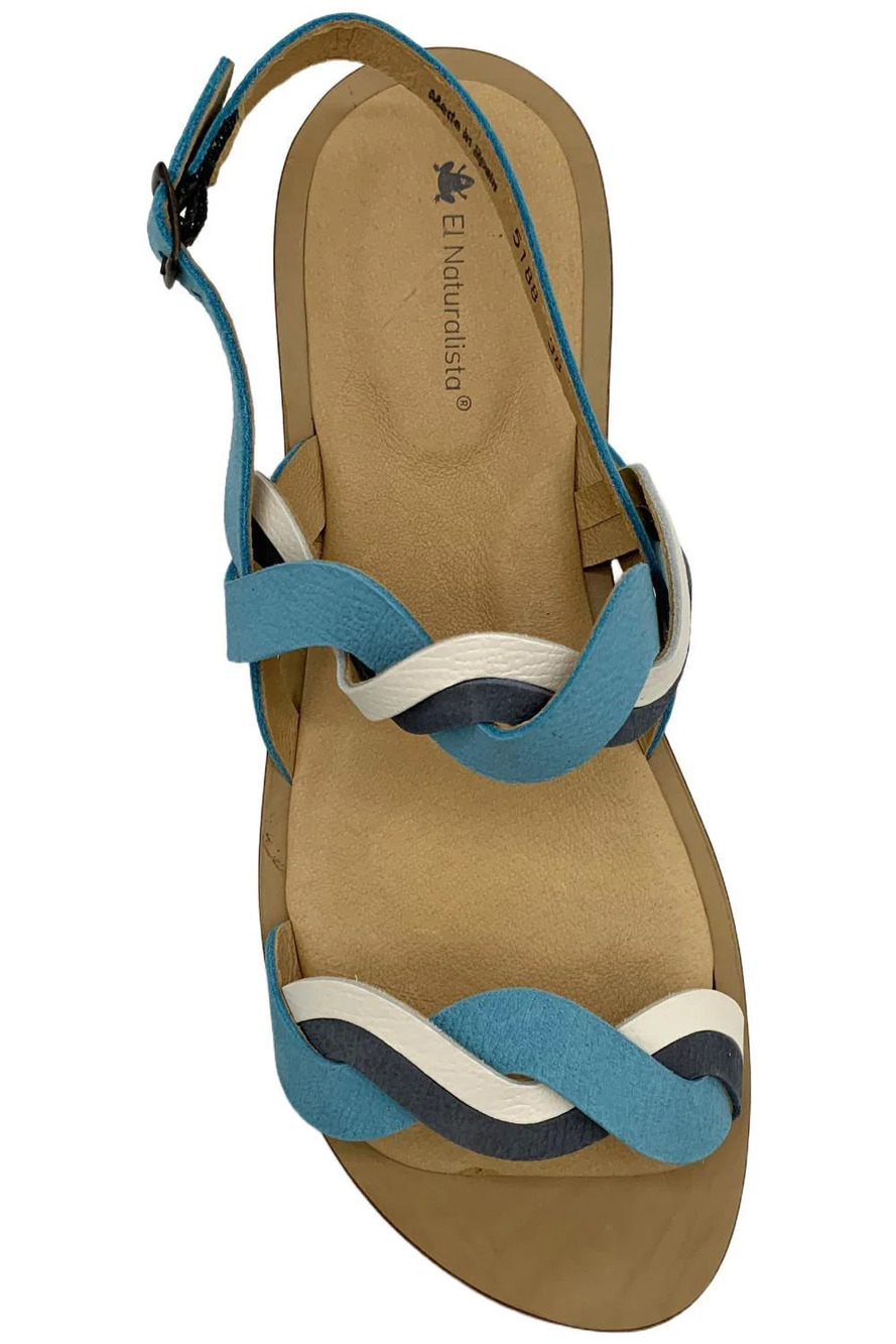 El Naturalista Women's Tulip N5188 Slingback Flat Sandals Turquiose - Medium - Picture 2 of 3